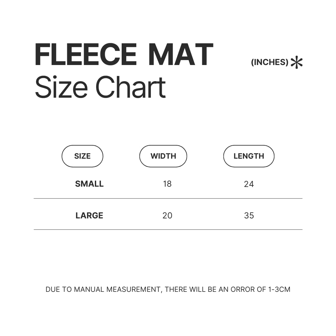 Fleece Mat Size Chart - Stray Kids AU Store